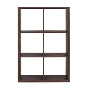 Dillon Espresso 6-Cubby Horizontal or Vertical Storage Cabinet