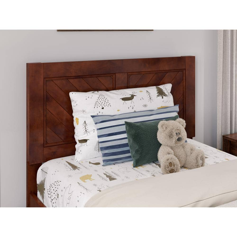 Afi Canyon Walnut Brown Solid Wood Twin Headboard With Attachable 