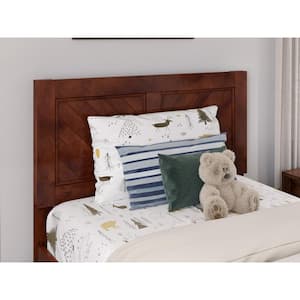Canyon Walnut Brown Solid Wood Twin Headboard with Attachable Charger
