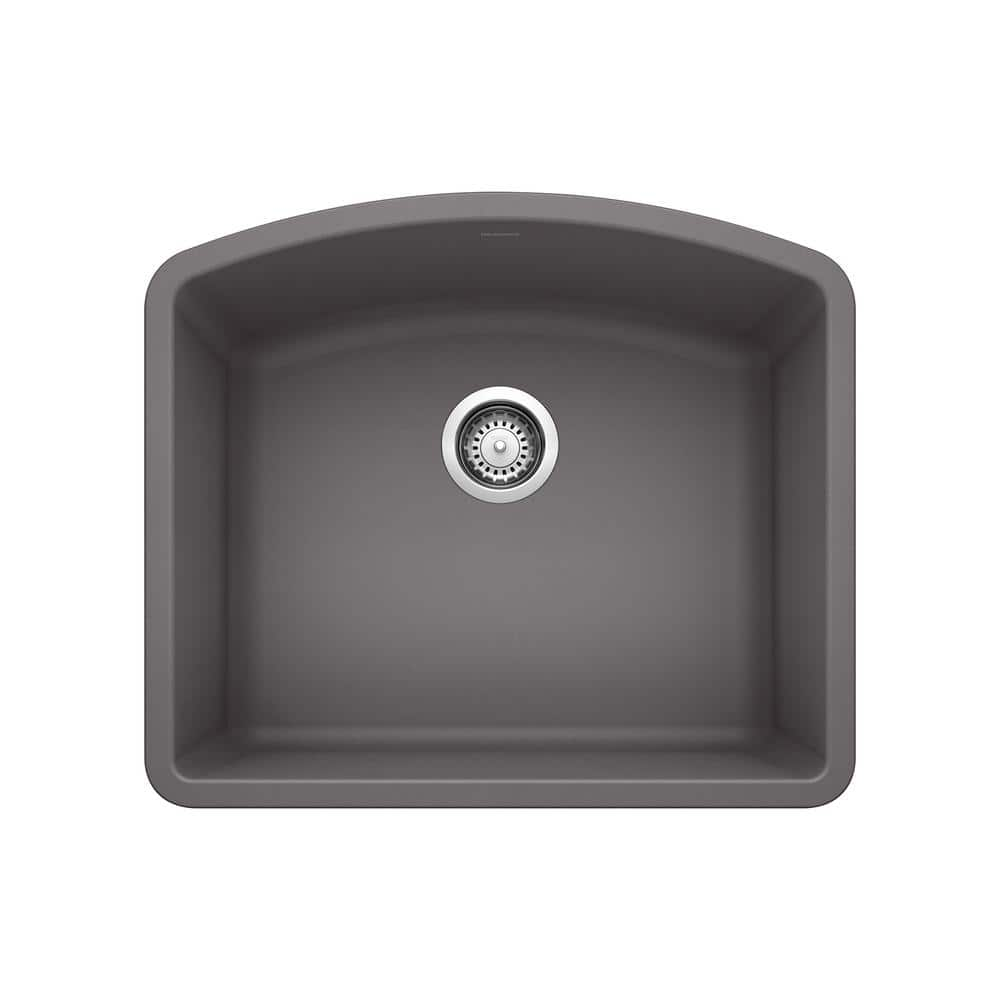 Blanco DIAMOND 24 In Undermount Single Bowl Cinder Granite Composite   Cinder Blanco Undermount Kitchen Sinks 441468 64 1000 