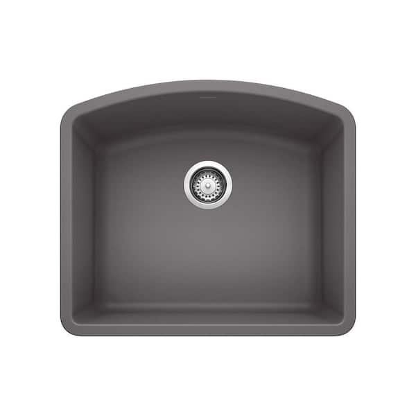 Blanco DIAMOND 24 in. Undermount Single Bowl Cinder Granite Composite Kitchen Sink