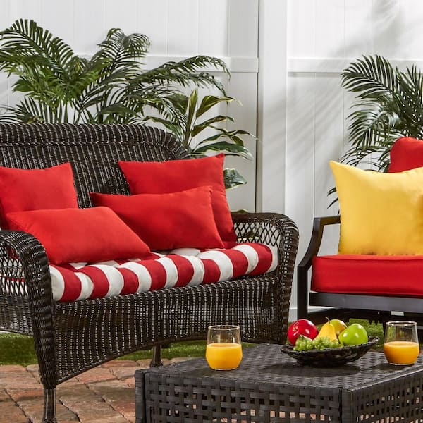 red porch swing cushions