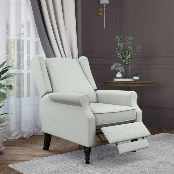 CorLiving Recliner Chair with Extending Foot Rest, Light Grey Fabric  LYN-591-R - The Home Depot