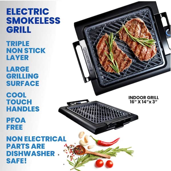 Best smokeless non-stick grill: 63% off indoor/outdoor grill