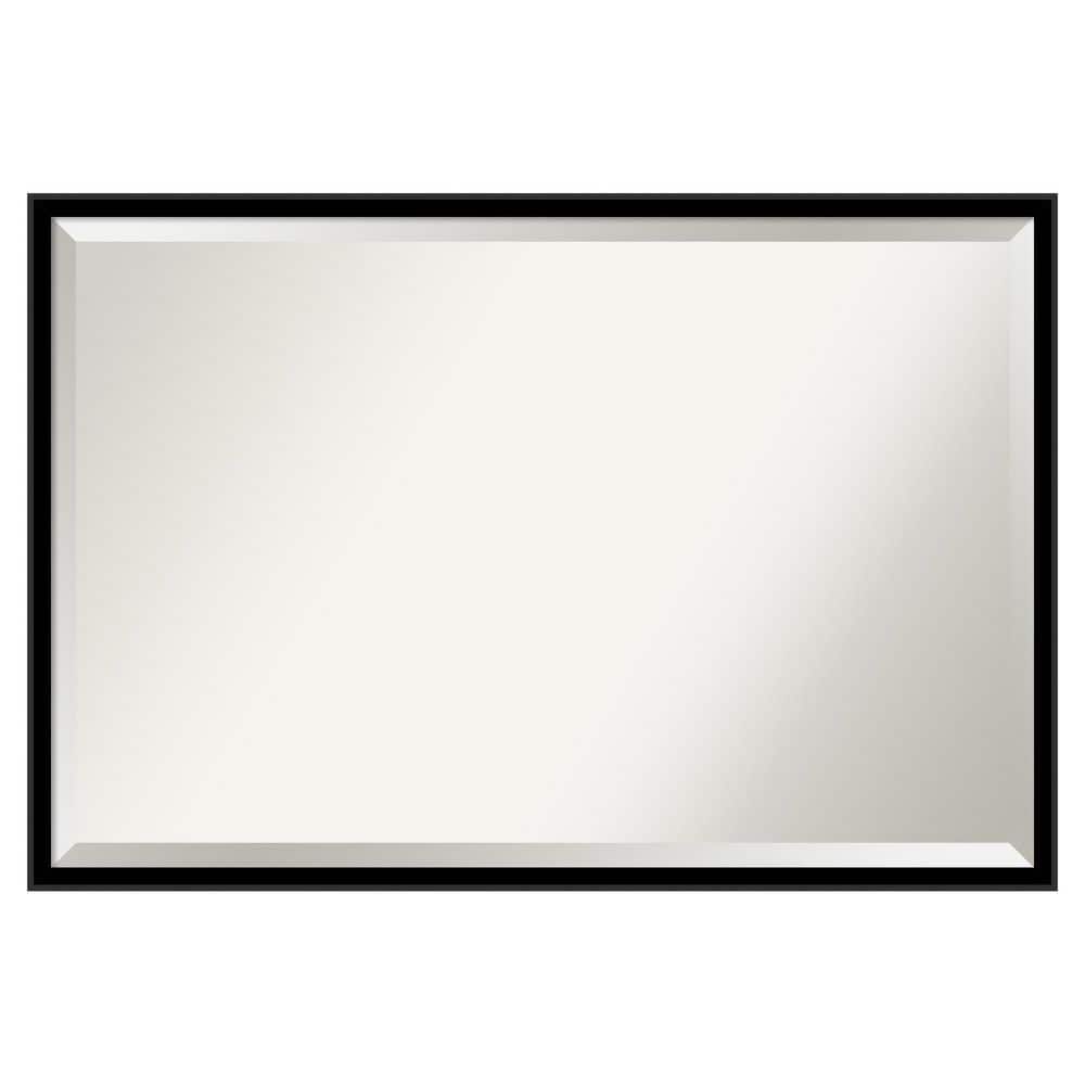 Incline Black 37.5 in. x 25.5 in. Beveled Modern Rectangle Wood Framed Bathroom Wall Mirror price history on PriceWatchPro