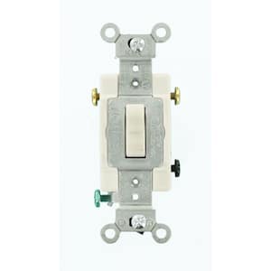 15 Amp Commercial Grade 3-Way Toggle Switch, White
