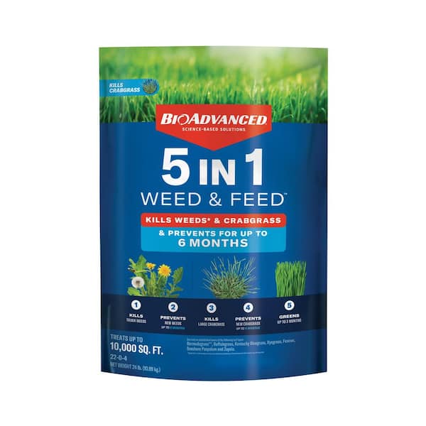 BIOADVANCED 24 lbs. Granule 5 in. 1 Weed and Feed for Northern Lawns