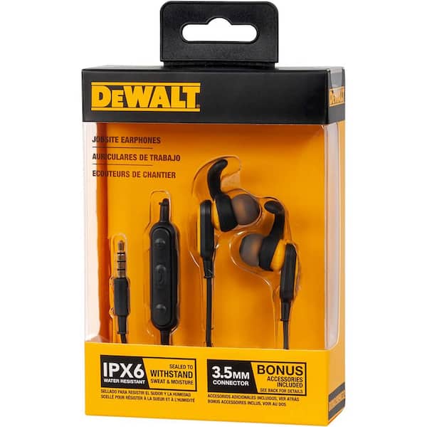 Head Validation combat DEWALT Jobsite Earphones 190 9032 DW2 - The Home Depot