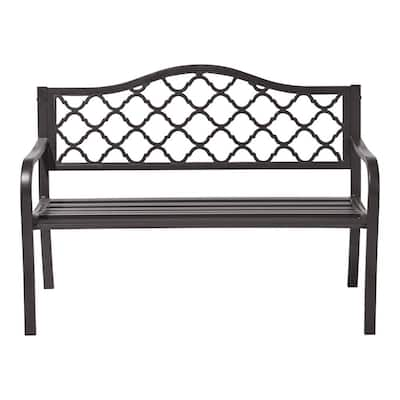 Metal Outdoor Benches Patio Chairs The Home Depot