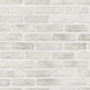 Burnham Grey Brick Wall Wallpaper Sample