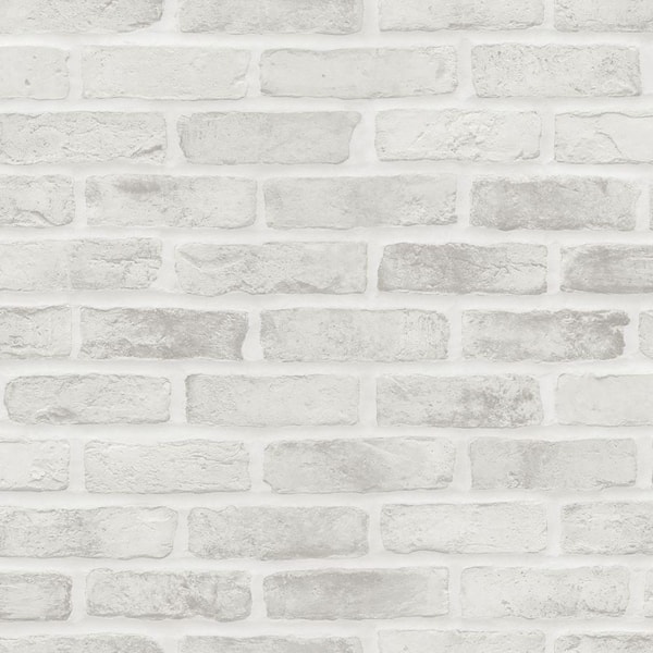 Burnham Grey Brick Wall Wallpaper Sample