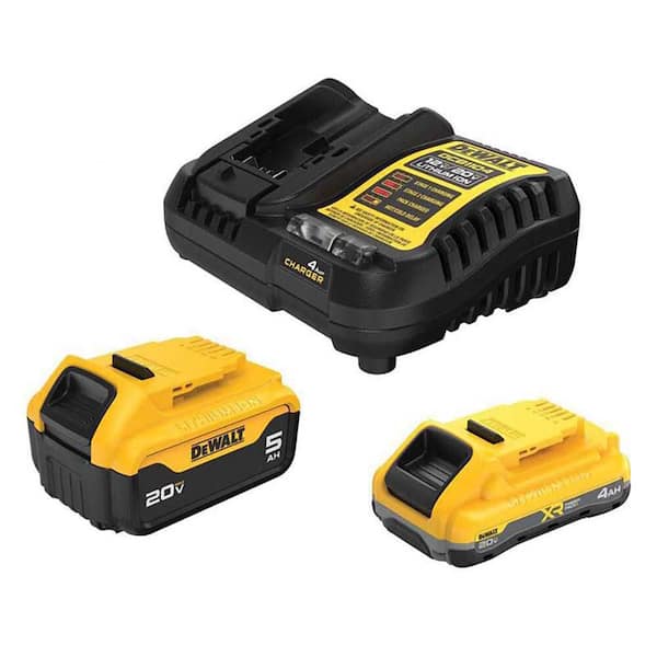 20V MAX Lithium-Ion Starter Kit with 4.0 Ah and 5.0 Ah Batteries and Charger