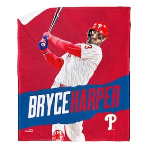 MLB Phillies 23 Bryce Harper Silk Touch Sherpa Multicolor Throw