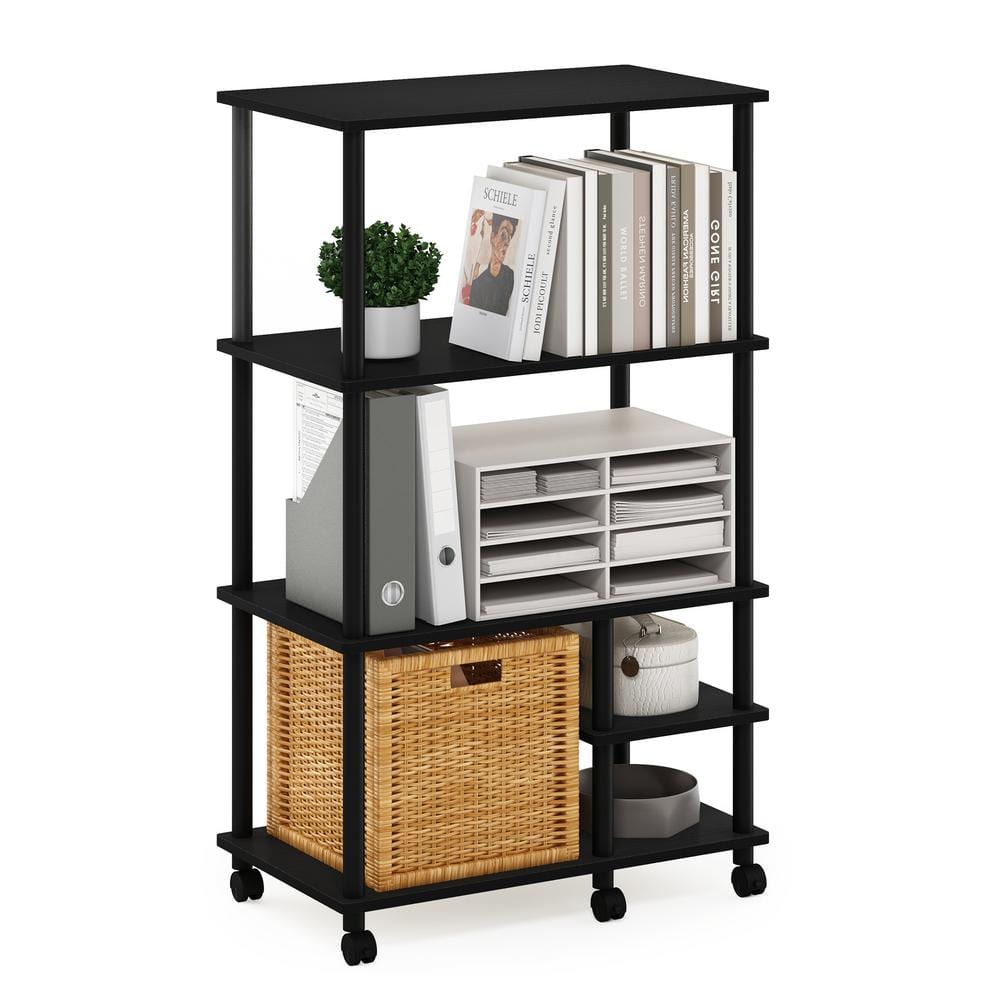 Americano Black 5-Shelf PVC and Manufactured Wood Storage Unit