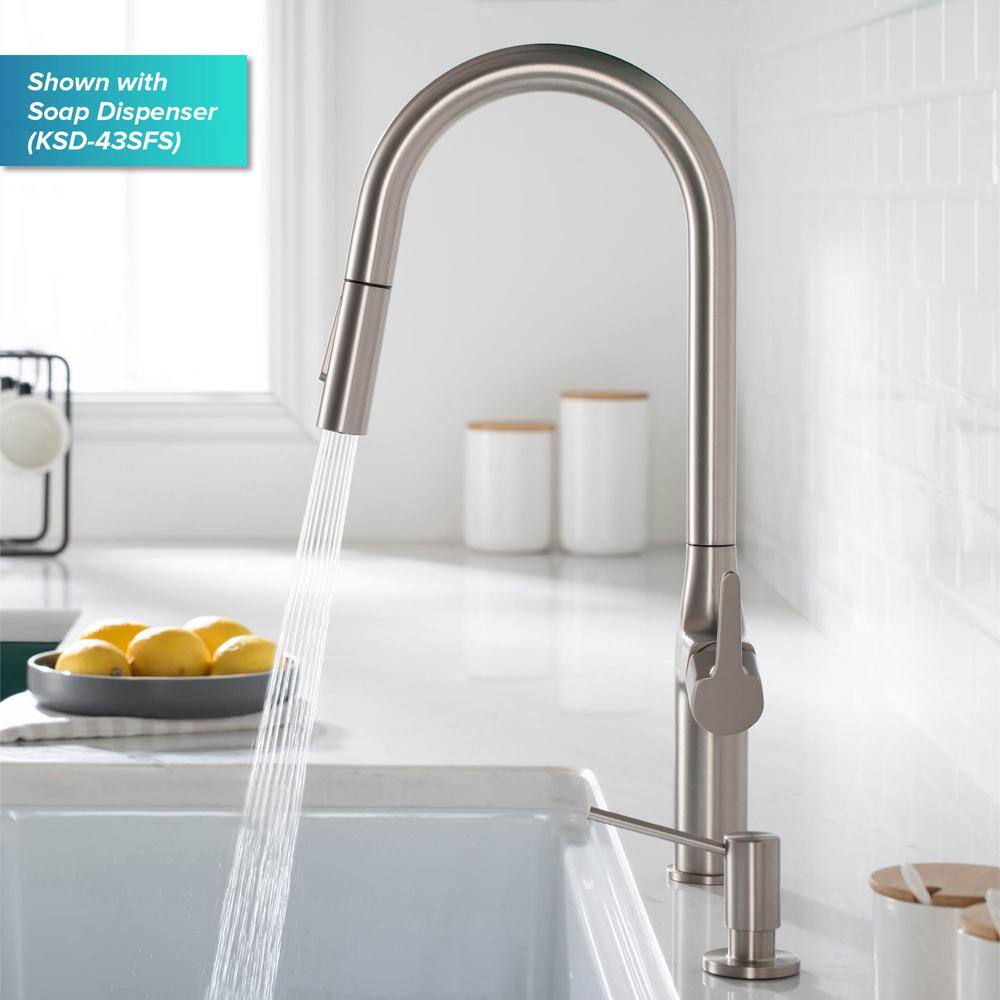 Tall Stainless Steel Pull-Down Kitchen Faucet with Spray