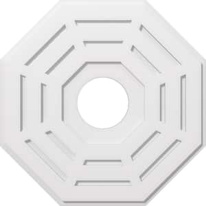 1 in. P X 11 in. C X 28 in. OD X 7 in. ID Westin Architectural Grade PVC Contemporary Ceiling Medallion