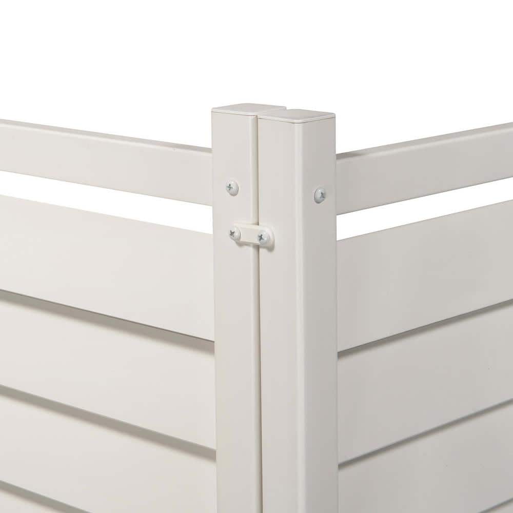 44in H x 36in W White Vinyl Louvered Privacy Screen Panels