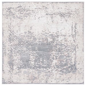 Amsterdam Beige/Gray 7 ft. x 7 ft. Distressed Square Area Rug
