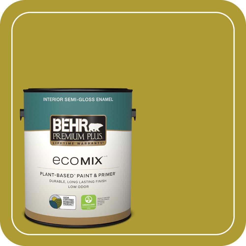 1 gal. #P330-7 Luscious Lime Semi-Gloss Enamel EcoMix Plant-Based Interior Paint & Primer price history on PriceWatchPro