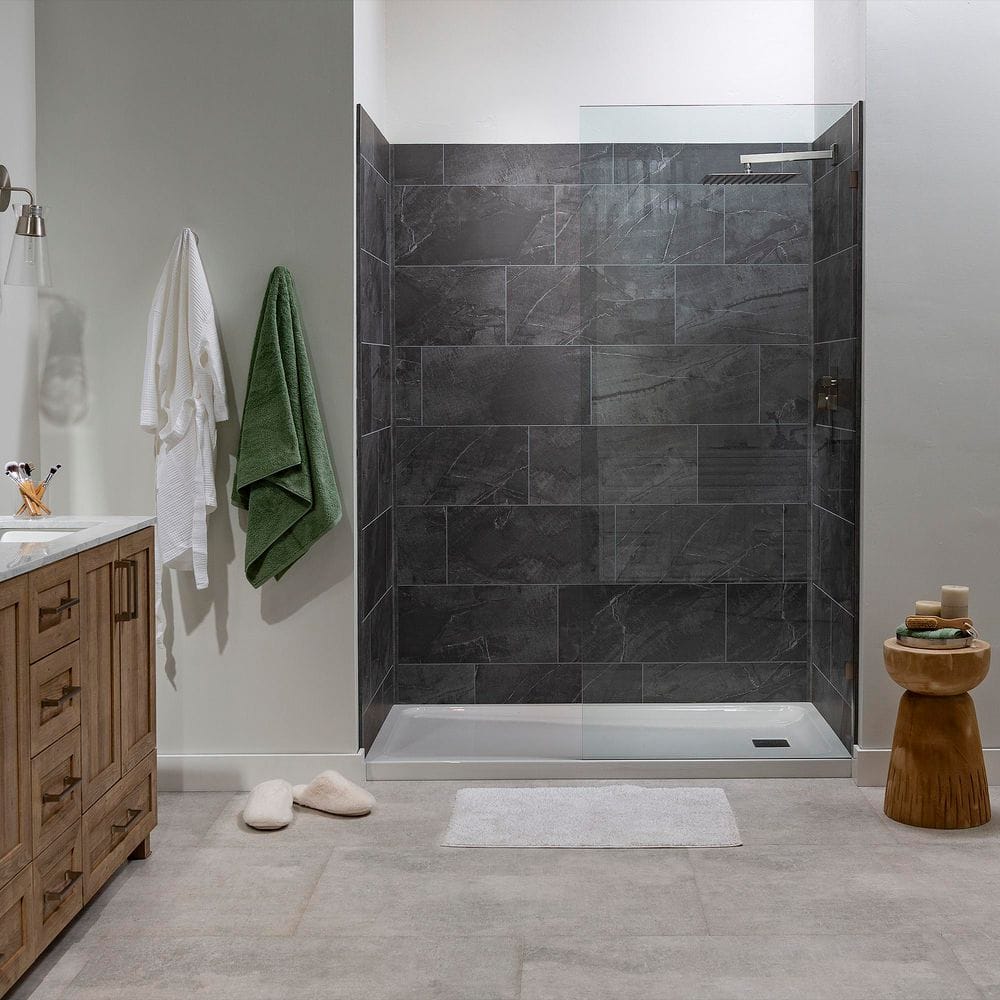 PALISADE 23.23 in. L x 11.1 in. W Cracked Slate Waterproof