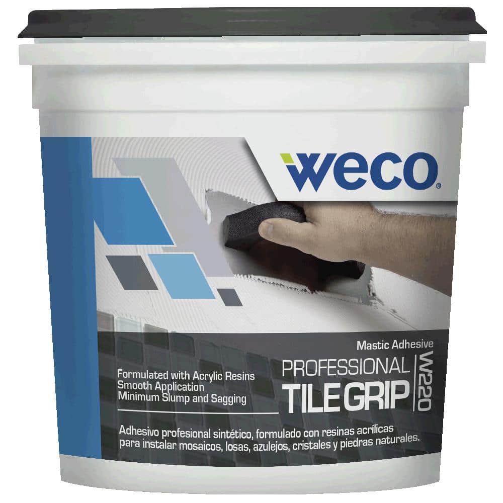 WECO W-Tile Grip Mastic 1 Qt. Synthetic Organic Adhesive WE0780113 - The  Home Depot