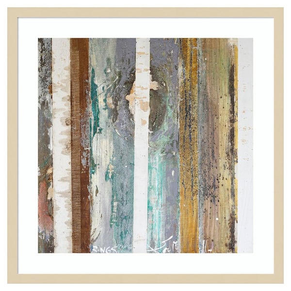 Amanti Art Textured Grain IV by Erin McGee Ferrell 25 in. W x 25 in. H. Wood Framed Wall Art Print Framed in Brown