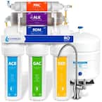 Reverse Osmosis Alkaline Water Filtration System - 10 Stage RO Water Filter with Faucet and Tank - 100 GPD
