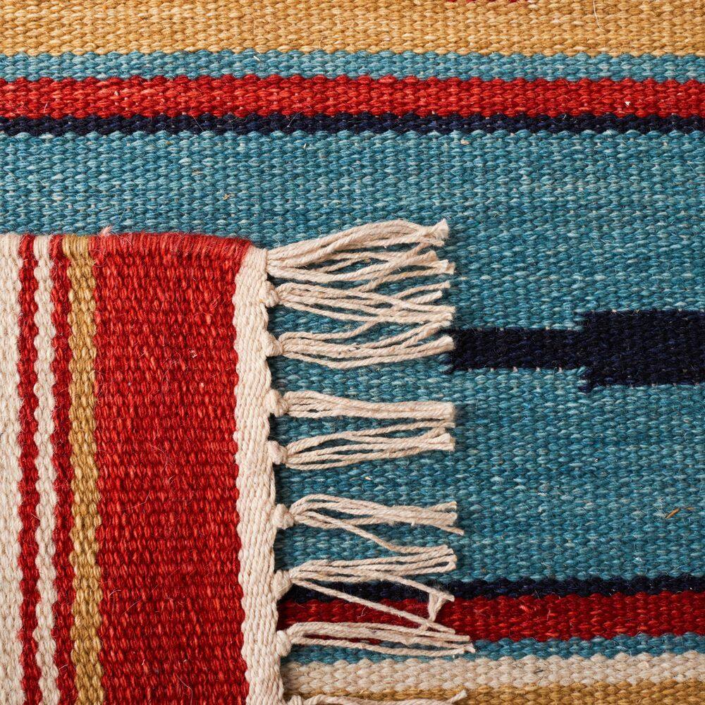 Safavieh Kilim Red and Beige Handwoven Wool Area Rug