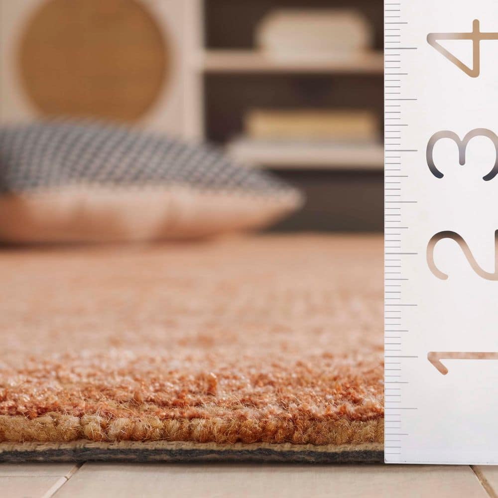 Soho 8 ft. x 10 ft. Rust Geometric Solid Color Area Rug - thumbnail 4