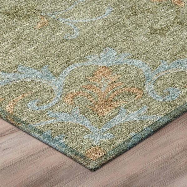 Chantille Machine Washable Indoor/Outdoor Abstract ACN2964 Sage 3 ft. x 4 ft. Area Rug