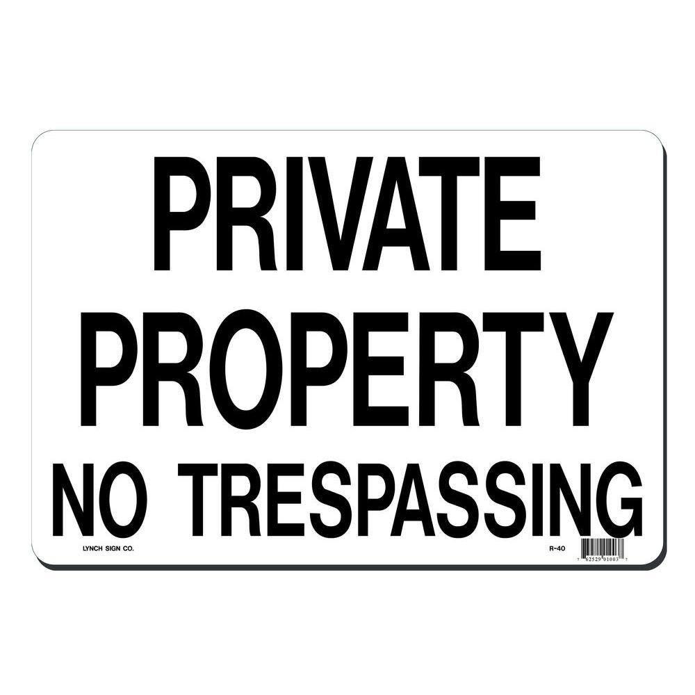 14 in. x 10 in. Private Property - No Trespassing Sign Printed on More Durable, Thicker, Longer Lasting Styrene Plastic price history on PriceWatchPro