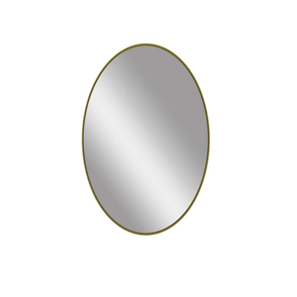 JimsMaison 24 in. W x 36 in. H Oval Framed Wall Mounted Bathroom Vanity