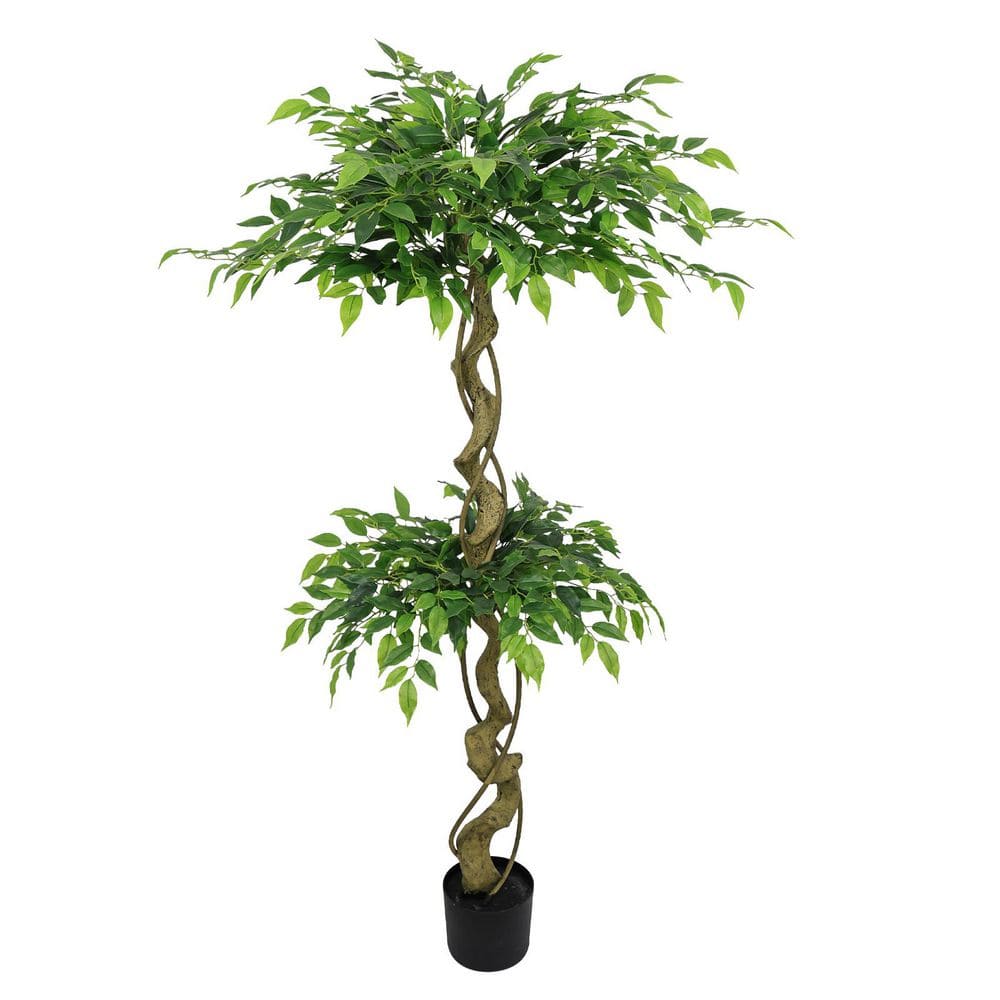 5.2 ft. Artificial Ficus Tree, Lifelike Faux Banyan Tree with Pot for Home, Office Patio Decor, 1-Piece/set price history on PriceWatchPro