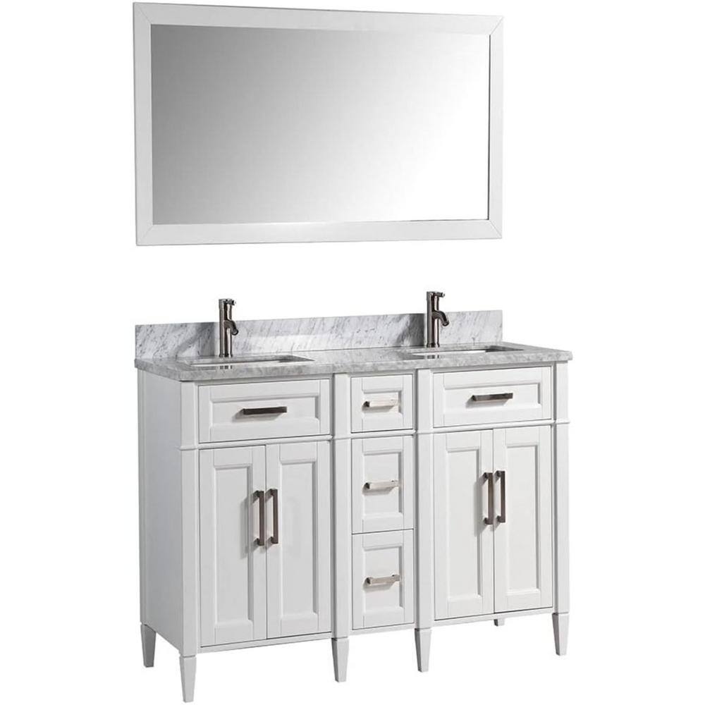 Vanity Art Savona 60 In. W X 22 In. D X 36 In. H Bath Vanity In White ...