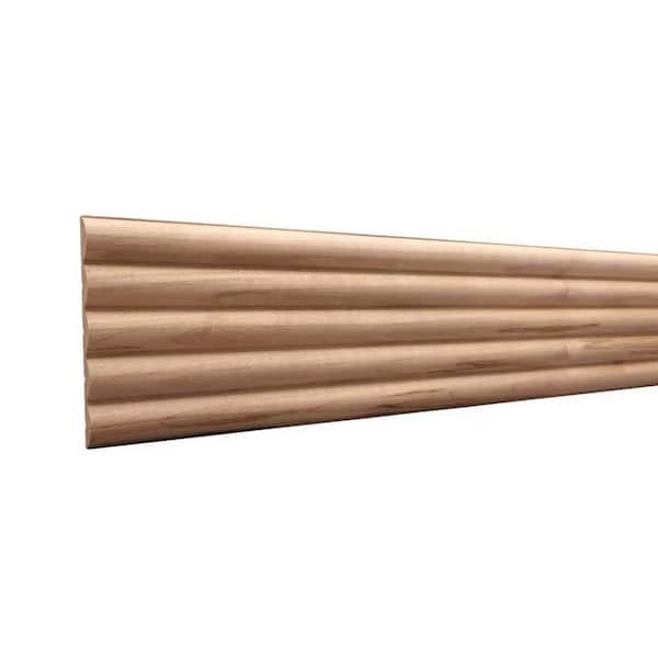 Ejoy 96 in. H x 5 in. W x 0.5 in. D Semi Circle Multi-Purpose Wood Accent Moulding Siding Board (Set of 4-Pieces)