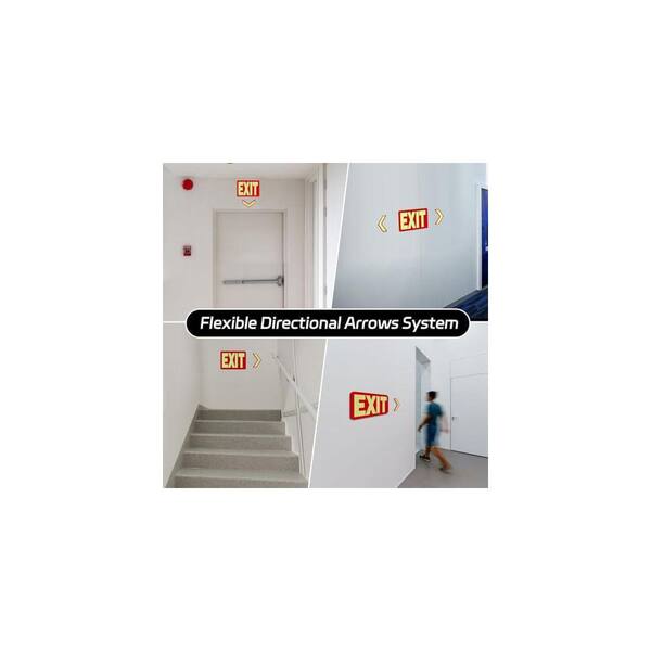 10 in. x 7 in. Photoluminescent Vinyl Exit Sign with