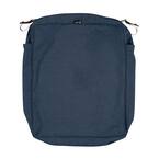 Montlake FadeSafe 25 in. W x 27 in. D x 5 in. H Rectangular Patio Seat Cushion Slip Cover in Heather Indigo Blue