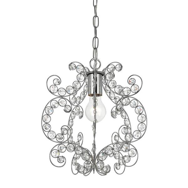 AF Lighting Rapture 1-Light Chrome Mini Chandelier