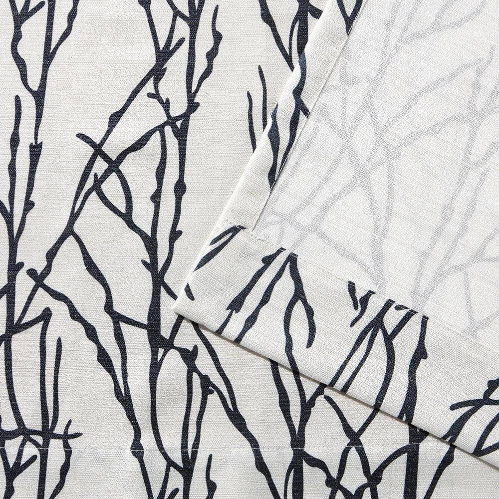 Indigo Branches Linen Blend Grommet Top Curtain Panels, 54x96
