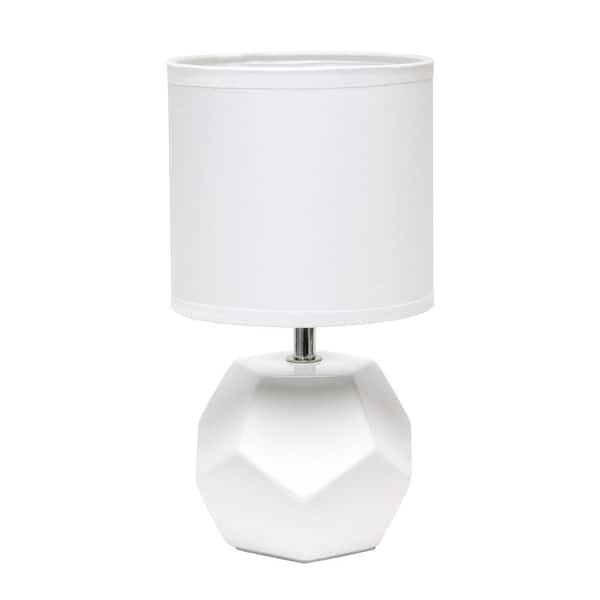 White Round Prism Mini Table Lamp, Home Depot Mini Table Lamps