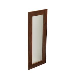 29.5 in. W x 12.5 in. H Wood Dark Brown Wood Mid-Century Modern Framed Mirror