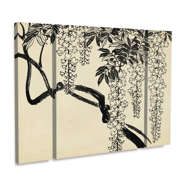 Trademark Fine Art Unknown Japanese Wisteria I B 3-Piece Panel Set