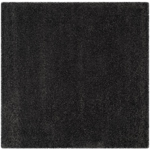 Milan Shag 10 ft. x 10 ft. Dark Gray Square Solid Area Rug