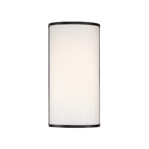 Massey 1-Light Black Metal Integrated LED Outdoor Wall Sconce
