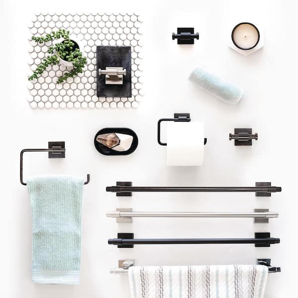 Franklin Brass Maxted Flat Black Wall Mount Single Post Toilet Paper Holder Franklin Brass Maxted Flat Black Wall Mount Single Post Toilet Paper Holder