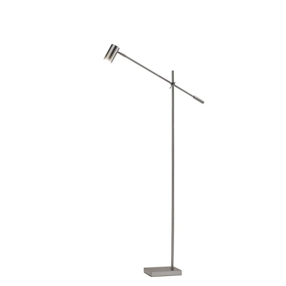 63 in. Silver 1 Light 1-Way (On/Off) Standard Floor Lamp for Liviing Room with Metal Cylin.der Shade price history on PriceWatchPro
