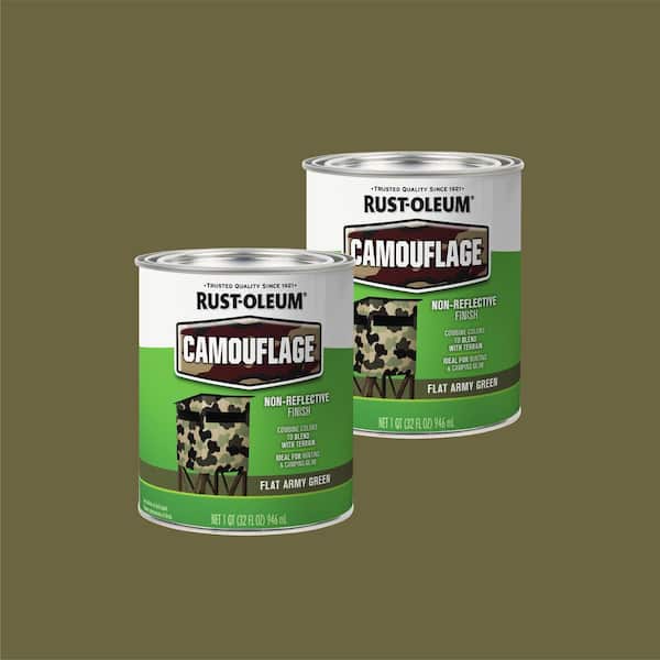 1 qt. Army Green Camouflage Interior/Exterior Paint (Case of 2)