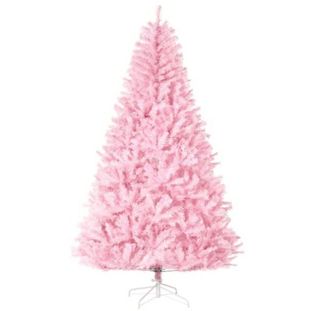 82.8 in. H Holiday Pink Artificial Christmas Tree with Auto Open, Steel Base, Wide Shape (1-Pack) price history on PriceWatchPro