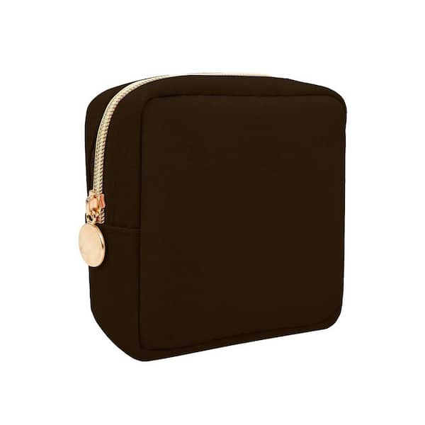 Chocolate Mini Makeup Pouch, Nylon Travel Cosmetic Toiletry Bag for Women, Small Zipper Coin Purse for School Work