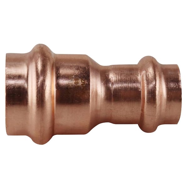 Apollo 3/4 in. x 1/2 in. Copper Press x Press Reducing Coupling with Dimple Stop